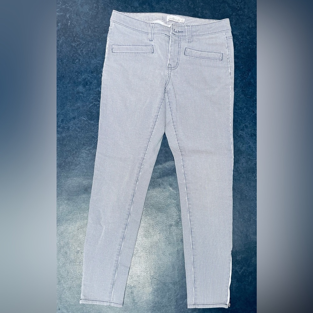 L.L. Bean Signature Skinny Ankle Jean - Striped